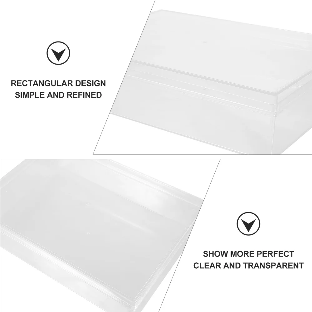 

1Pc Square Gift Storage Case Household Storage Box (Transparent)