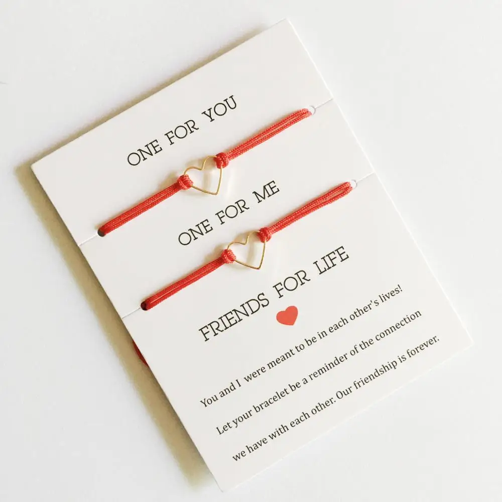 Регулируемый браслет OMY на веревке с подвеской в форме сердца для женщин и мужчин