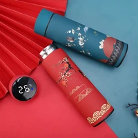 stainless steel thermos tea infuser bottles smart water bottle coffee tumbler chinese classical style led touch display car mug