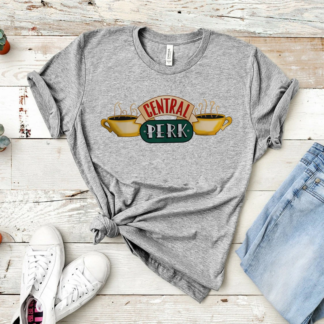 Футболка Central Perk Friends футболка для ТВ шоу Coffee Shop милые лучшие хипстерские Топы