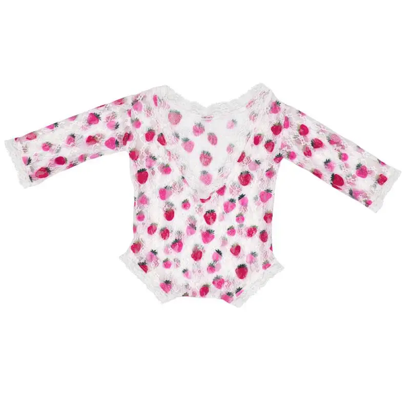 Кружевные Боди для новорожденных девочек с длинными рукавами и цветочным