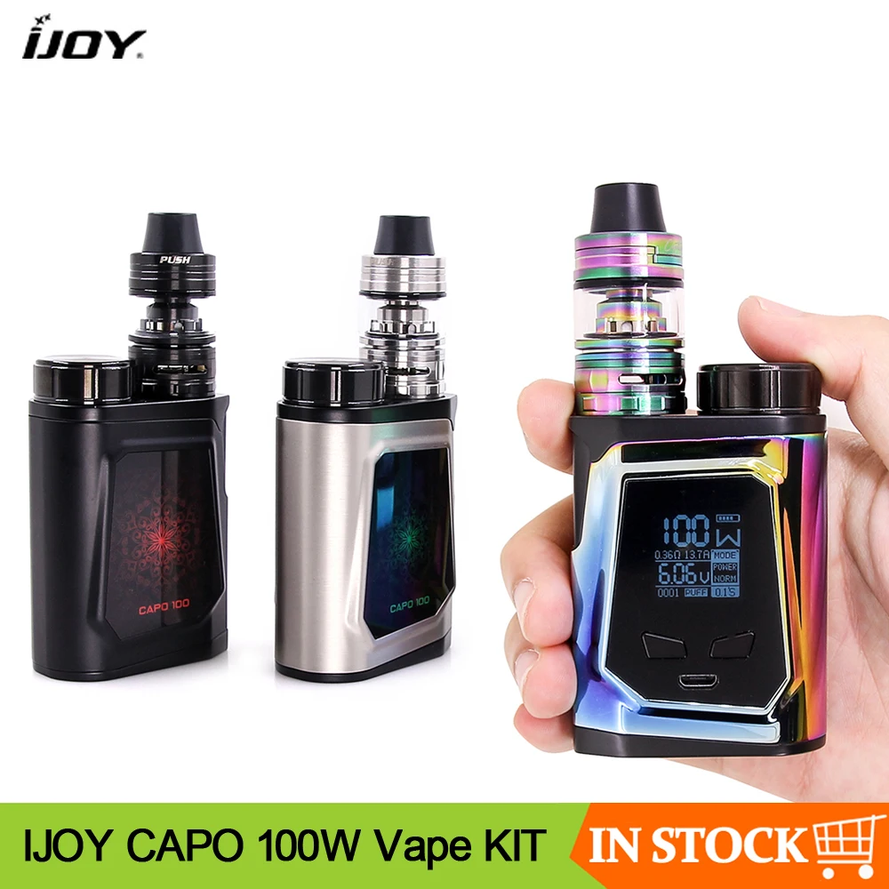 Cleanrance Оригинал IJOY CAPO 100 Вт Vape комплект с 21700 батареей TC коробка мод 2 мл распылитель