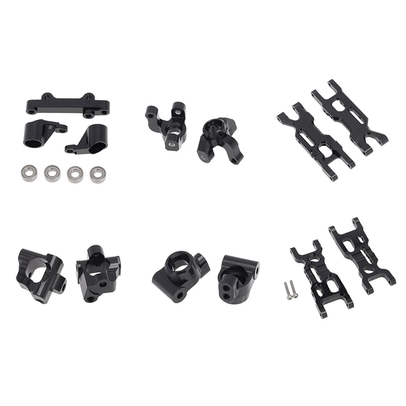 

Metal Upgrade Parts Kit Steering Knuckle Suspension Arm Set for Losi 1/18 Mini-T 2.0 2WD RC Truck Upgrade Parts