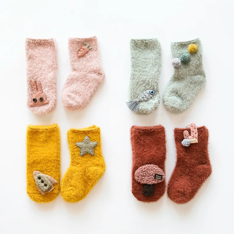 PPXX зимние детские носки Мультяшные животные обувь для маленьких девочек и