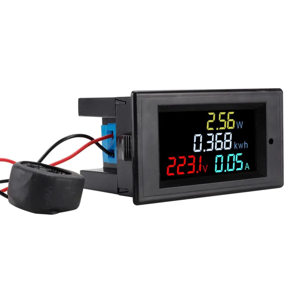 

[ Ready Stock ] D69-2049 Ac 80-300v Digital Ammeter Voltmeter Volt Amp Power Kwh Frequency Factor 100a Ct