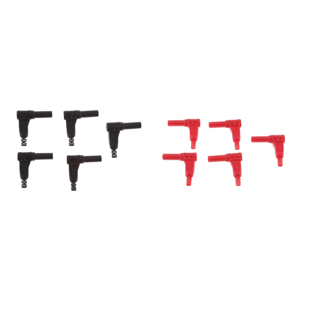 Новое поступление 10 шт. 4 мм разъем типа &quotбанан&quot Правый Угол разъема для