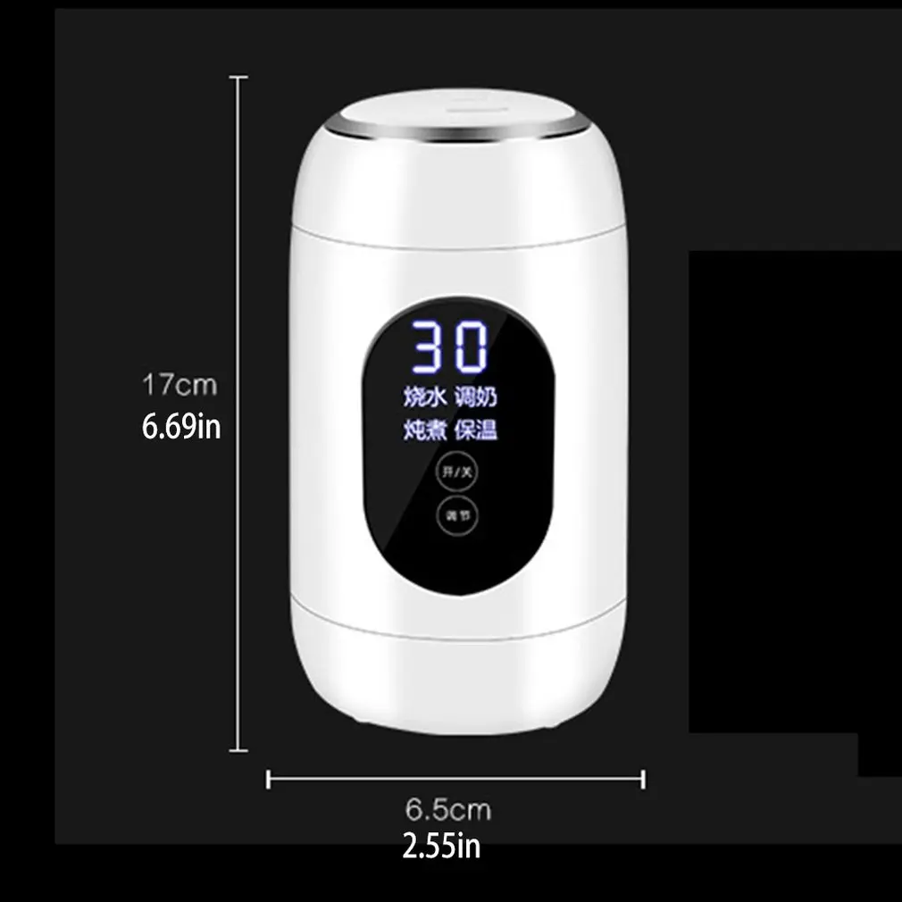 

Portable Kettle Electric Thermos Pot Travel Cup Travel Water Bottle Cup Heater Boiler Pots Smart Mug For Gifts