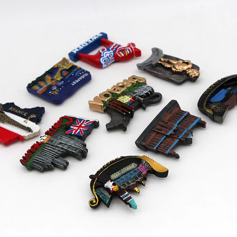 3d магнит на холодильник Барселона Эйфелева башня Сикким Англия Бельгия мочи