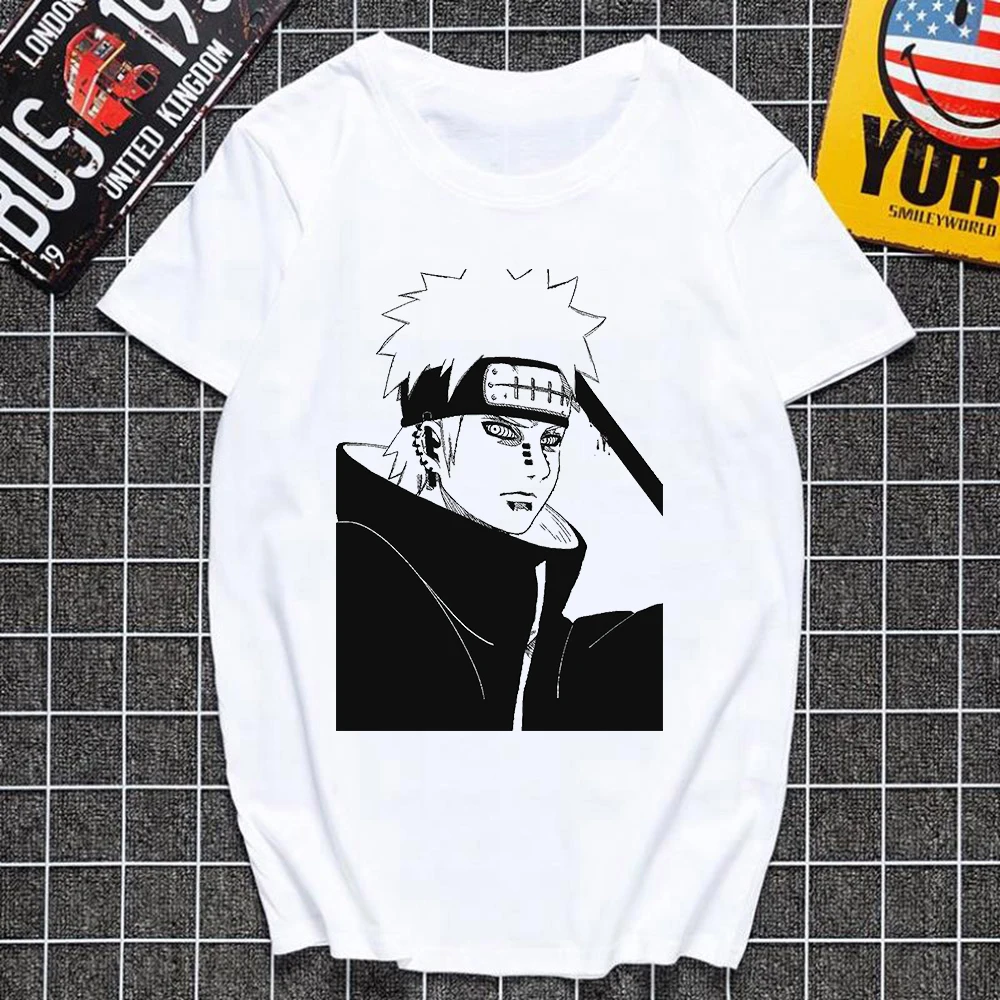 Новый Наруто Боль мужские футболки с рисунками из мультфильмов летняя футболка