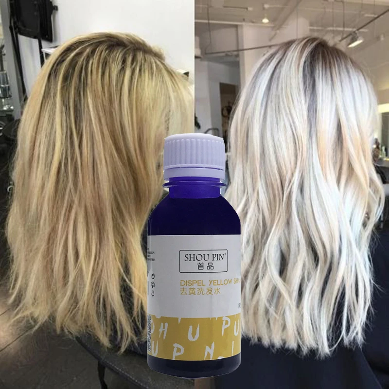 

100ml Blonde Purple Hair Shampoo Brassy Toner Remove Yellow Anti Color Silver Bleached Protecting Color Lock Professional Dying