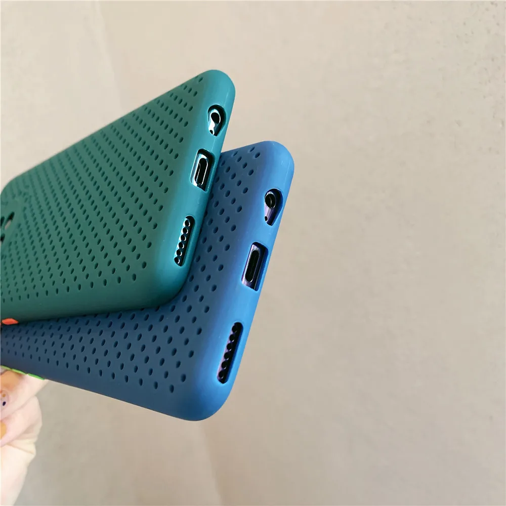 

EAOR Ultra Slim Cooling Phone Case for Xiaomi Redmi 9 9A 8 8A Note 9 10 Pro Max K30S Heat Dissipation Breathable Silicone Cover