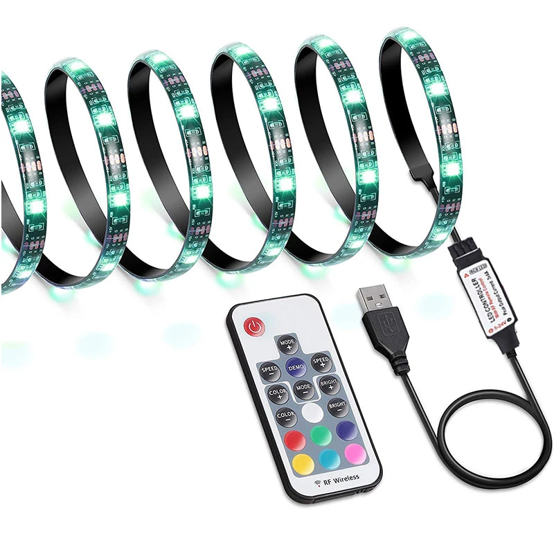 Светодиодная лента DCOO RGB 5050 водонепроницаемая 5 в с USB разъемом для подсветки