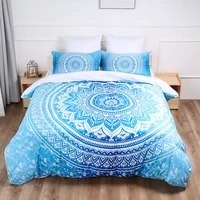mandala bedding set blue double queen luxury bed clothes bohemian single king twin size blue duvet cover set for home adult