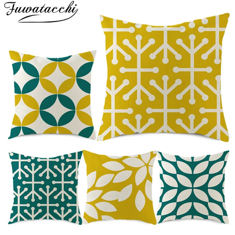 Чехол для подушки из чистого льна Fuwatacchi наволочка в скандинавском