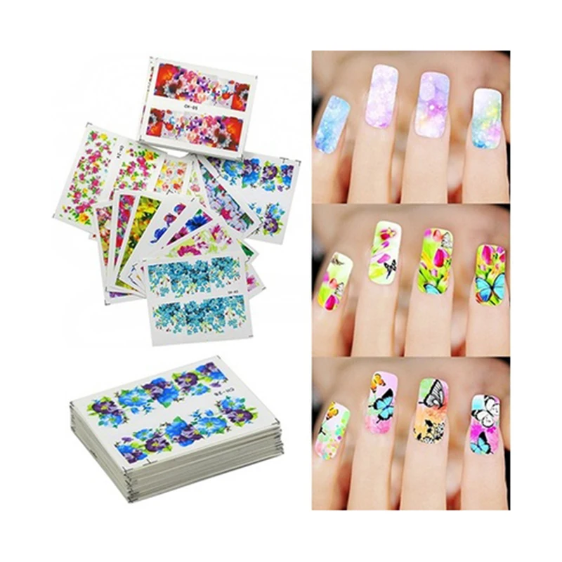 Элегантный и модный стиль 50 листов наклейки с водяными знаками Временные