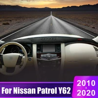for nissan patrol y62 2010 2019 2020 car dashboard cover mat avoid light pad instrument platform desk carpet accessories
