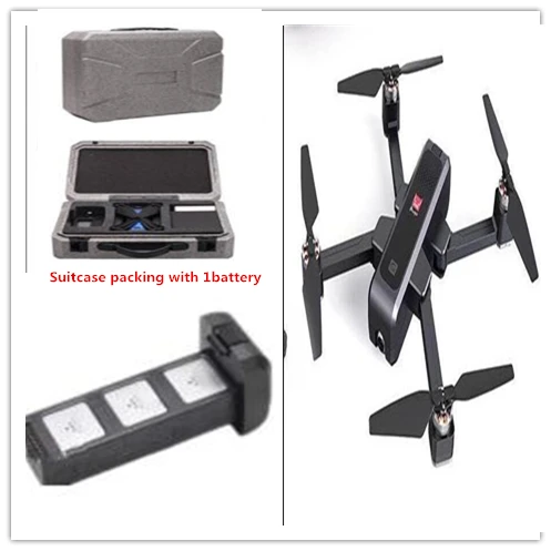 MJX B4W Bugs RC Дрон бесщеточный 22mins Летающий 2K камера 5G wifi FPV gps оптический поток Квадрокоптер складной Дрон - Цвет: black case 1battry