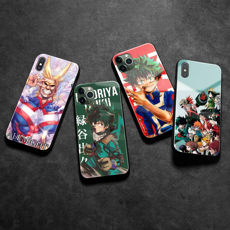 Boku no My Hero Academy аниме мягкий силиконовый стеклянный чехол для телефона, чехол для Apple iPhone 6 6s 7 8 plus x xr xs 11Pro max