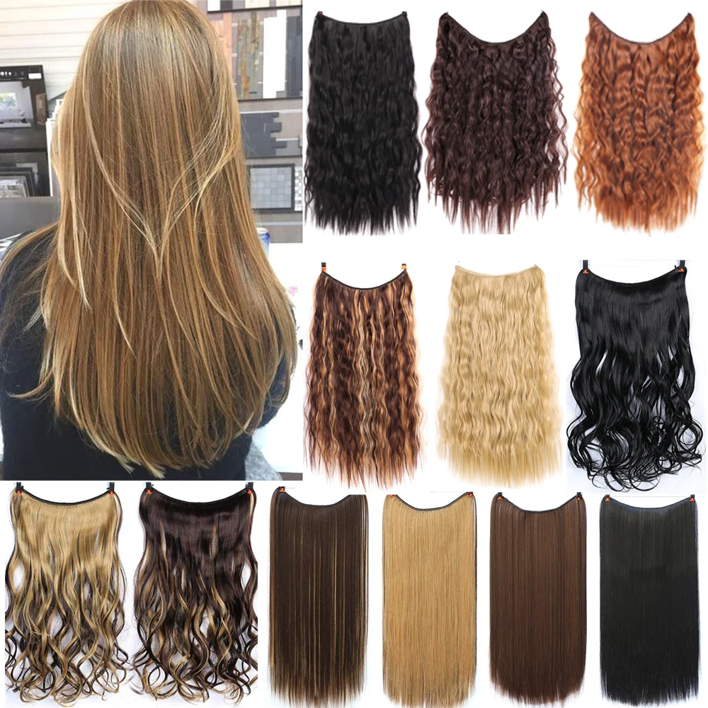 Длинные волнистые парики WEILAI для женщин наращивание волос термостойкие