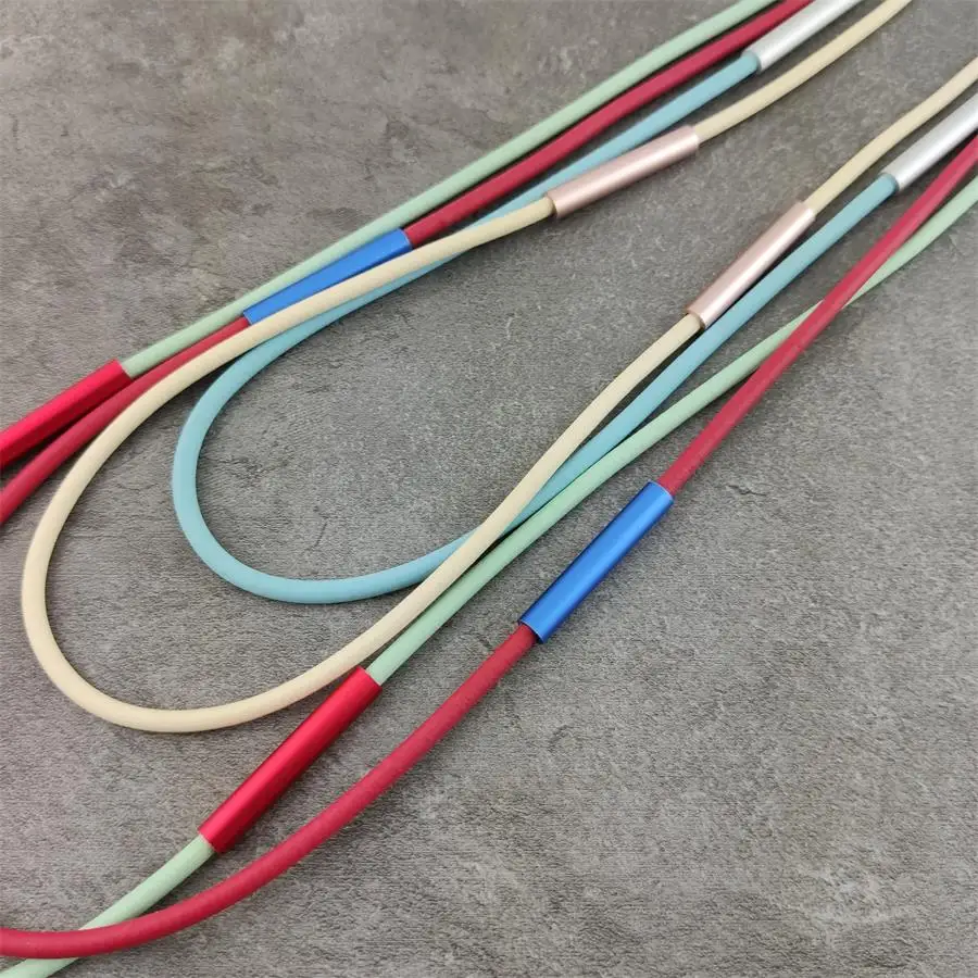 Горячее модное женское многоцветное ожерелье многослойный резиновый трос