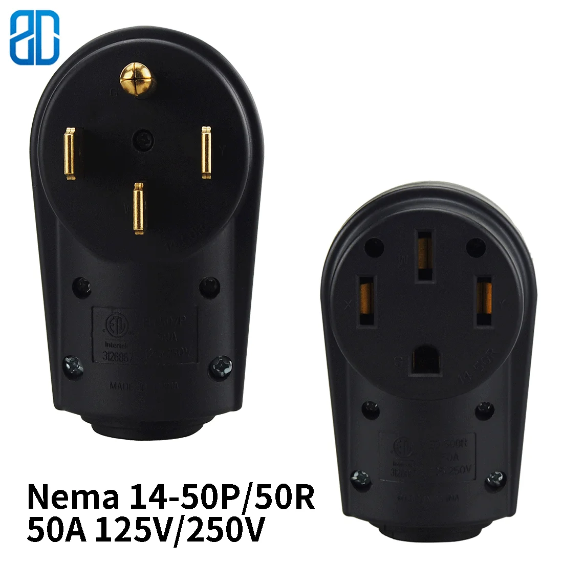 Nema 14-50P To 14-50R Anti-drop Industrial Groungding Locking Plugre Connector Plug Socket With Handle Power Cable Cord | Электроника