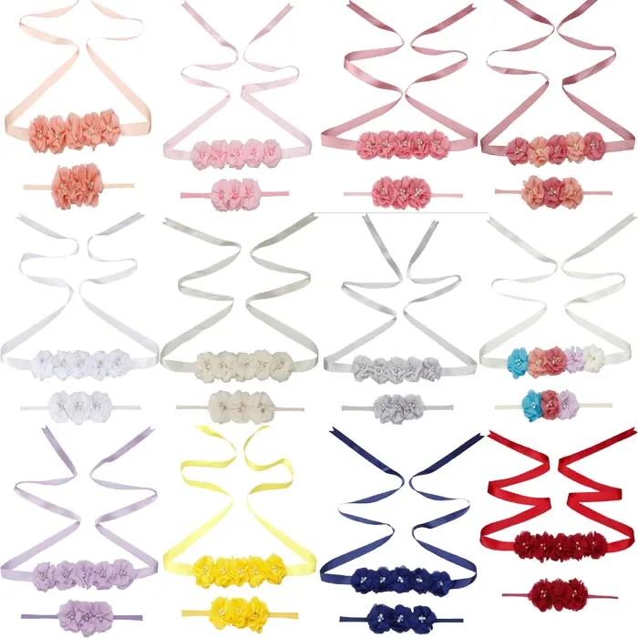 Женский пояс для подружки невесты с жемчугом и голубым лавандовым цветком