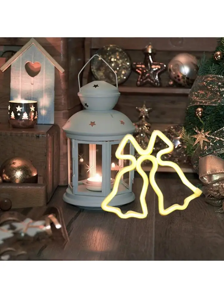 

Christmas Snowflake Neon Light Wall Decor USB Battery Lamp PVC LED For Christmas Birthday Valentine's Day Decoration