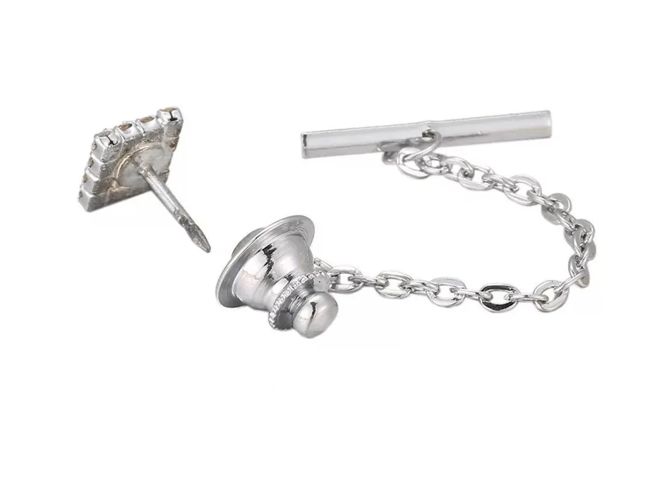 Мужские модные Зажимы для галстука цвета розового золота 2019 набор роскошных