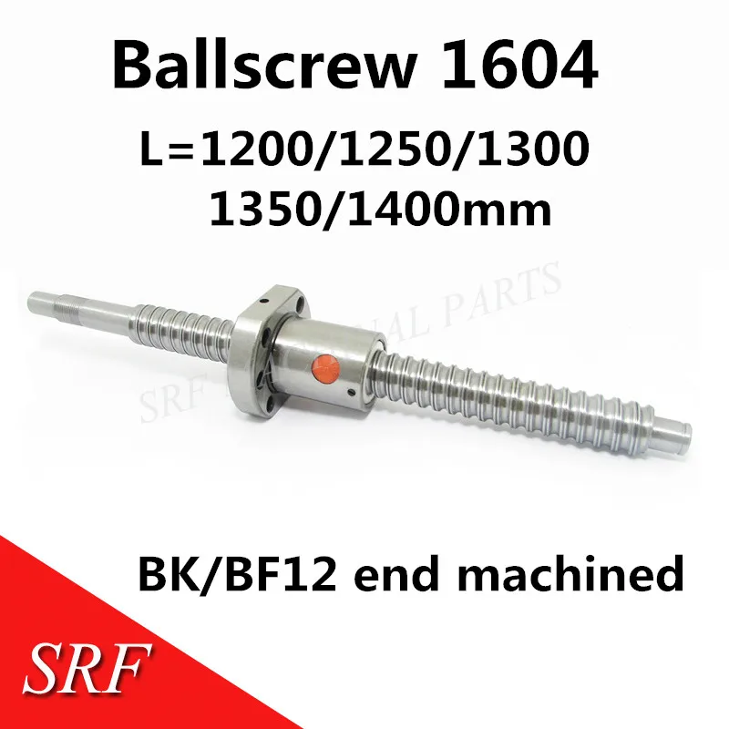 16 мм RM1604 шариковый винт 1 шт. SFU1604 L = 1200/1250/1300/1350/1400 свернутый C7 + шариковая гайка с
