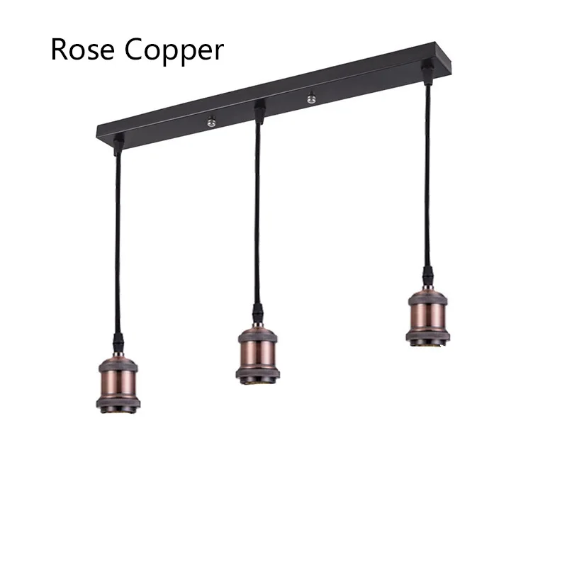 Rose Copper Long Потолочный светильник в стиле ретро лампа Лофт винтажные промышленные подвесные светильники железный подвесной светильник для кафе кухни столовой - Цвет корпуса: Rose Copper Long