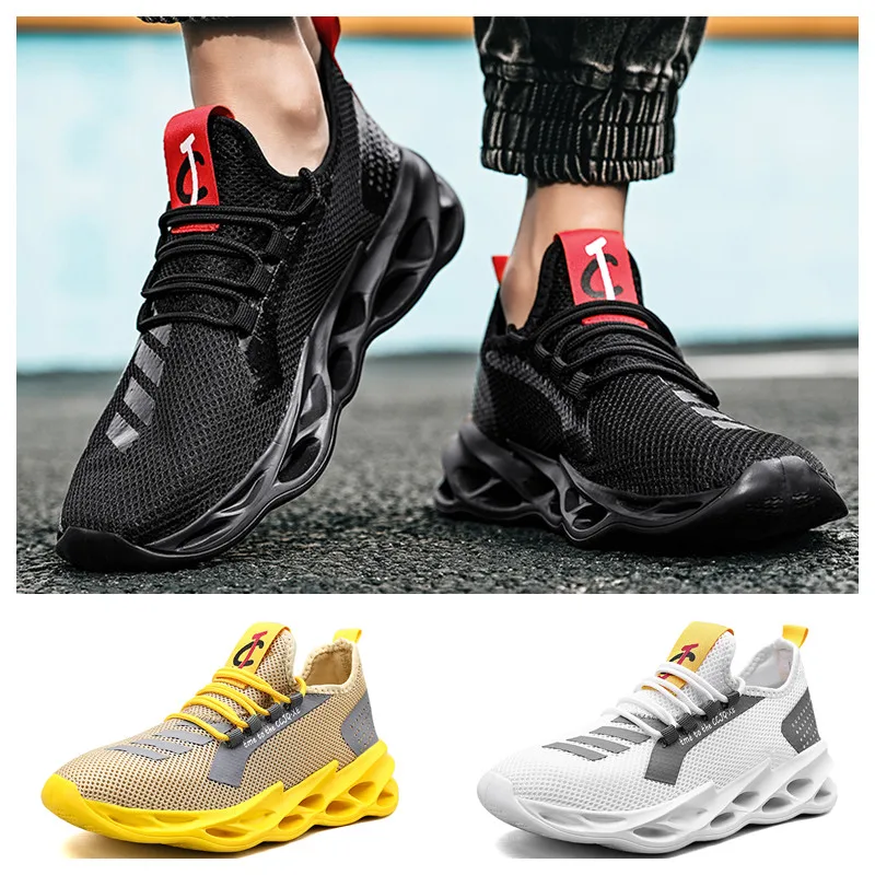 

YISHEN Men's Sneakers Mesh Breathable Flying Weave Blade Sports Shoes Comfortable Running Athletic Outdoor Male Casual Sneakers