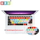 Чехол для клавиатуры HRH, функциональная Силиконовая накладка на клавиатуру для Macbook Air Pro Retina 13 15 17 EUUS