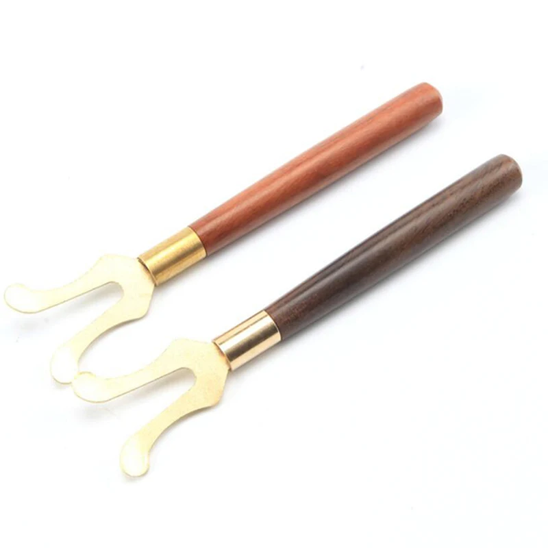 Зажим для чая вилка с деревянной ручкой чайник теплоизоляция чугунная головка