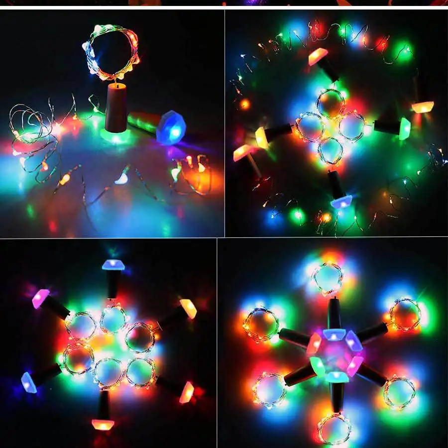 6 шт./лот Рождественская гирлянда на солнечных батарейках Фея гирлянды для