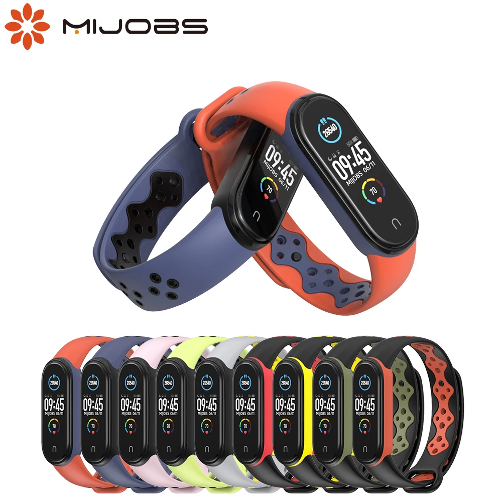 Silicone Bracelet TPU for xiaomi mi band 5 bracelet Pure Dual color Replacement Strap Mi Band 5 Miband 5 Wrist Straps band