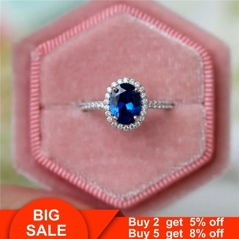 Женские обручальные кольца принцессы из стерлингового серебра 925 пробы AAAAA cz