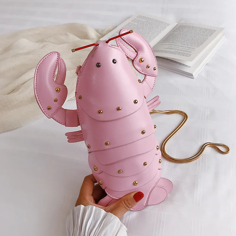 Сумка на плечо с лобстером брендовый дизайнерский миниатюрный Дамский саквояж