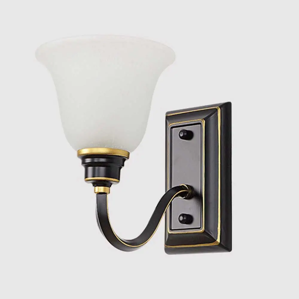 Европейский металлический стеклянный коридор настенные светильники кантри