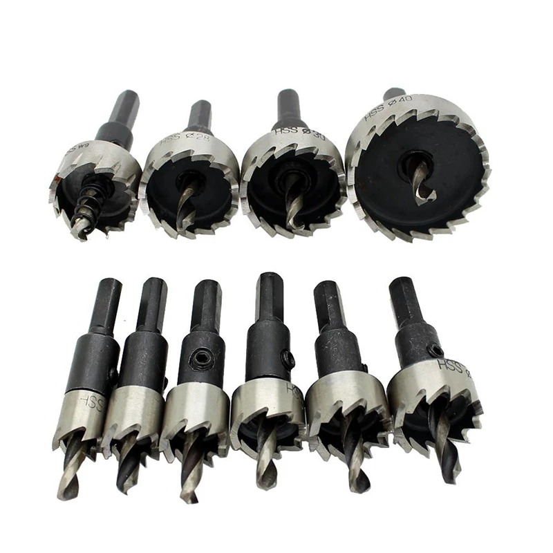 12Pc Hole Saw Tooth Kit Hss Steel Holesaw Drill Bit Set Cutter Tool for Wood Metal Wood Alloy Drill Bit 12-40Mm Woodworking Tool