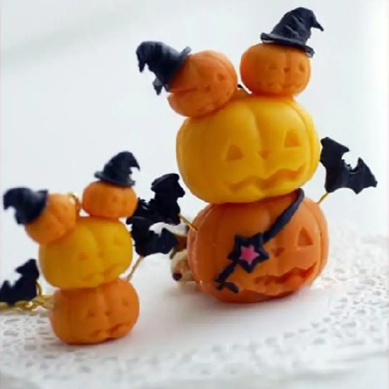 

DIY Clear Silicone Stereo Pumpkin Mini Witch Hat Mold for Jewelry Making Tools Resin Craft Epoxy Molds B85D