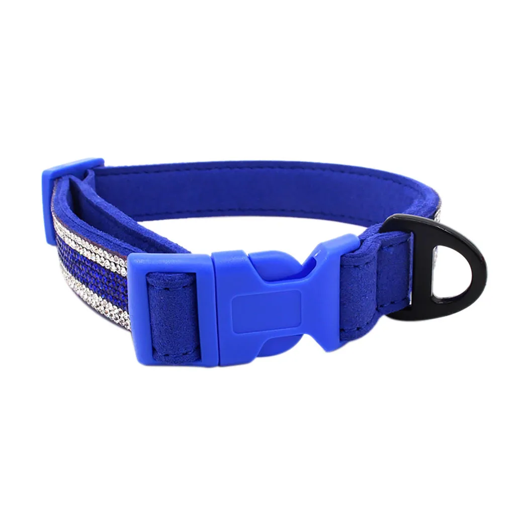 Регулируемый ошейник для маленьких питомцев собак щенков кошек стразы