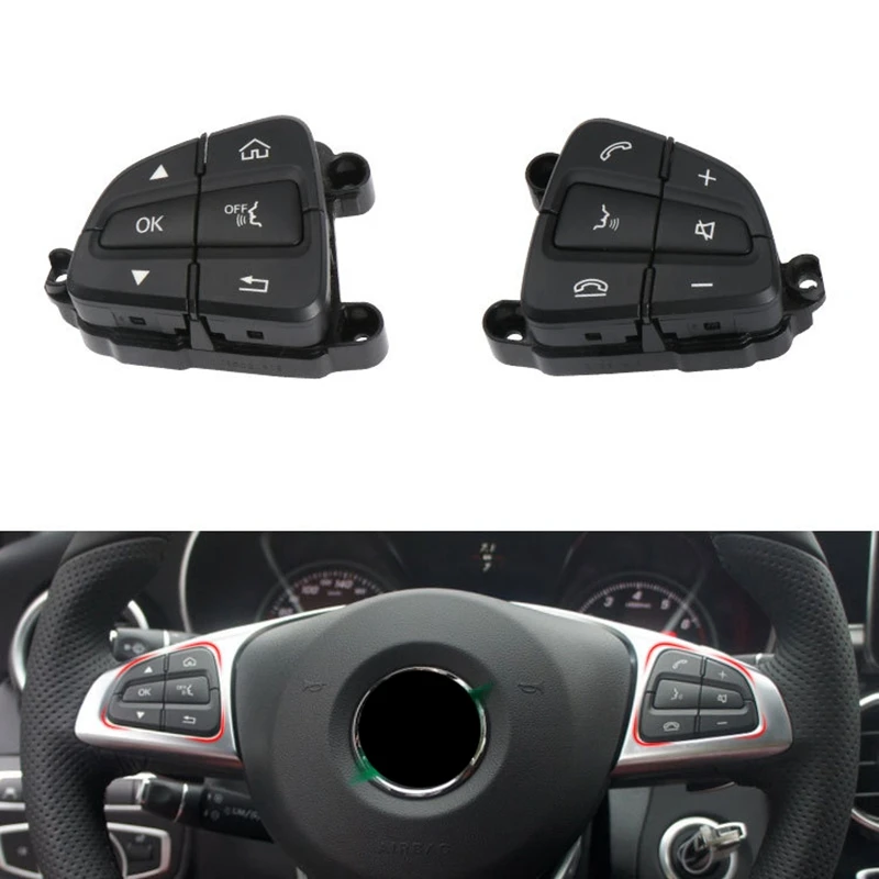 

Car Steering Wheel Buttons Switch for Mercedes-Benz C-Class W205 2015+ GLC W253 2016+ A0999050200 A0999050300