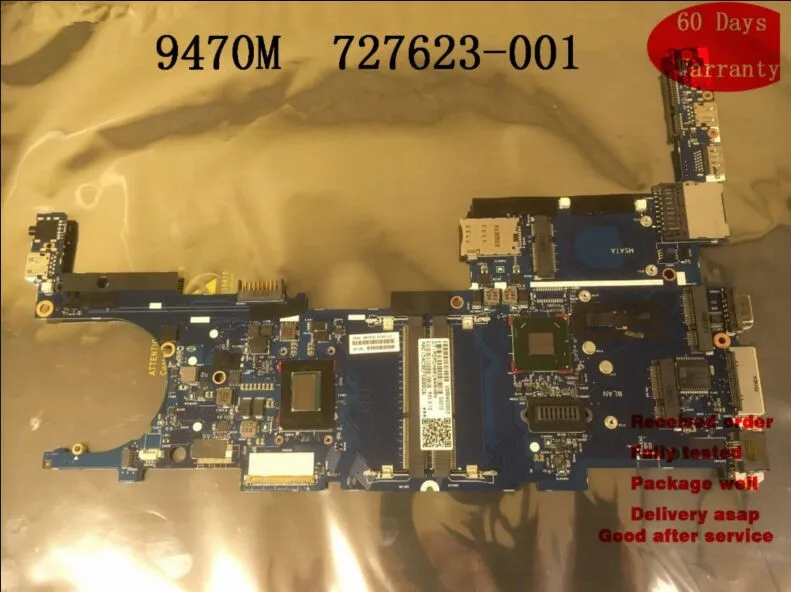 Хорошее качество Placa Mae для HP 9470 9470M с процессором серии 727623 001 материнская плата
