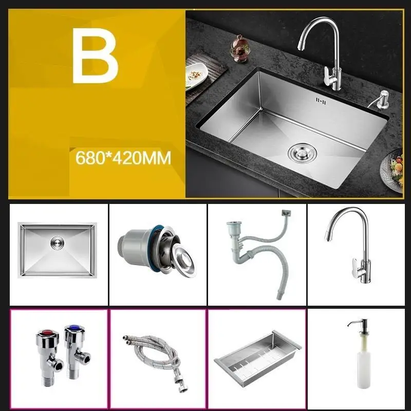 MODEL N Кухонная раковина Keuken Gootsteen Integral Zlewozmywak Ze Stali Nierdzewnej Inox Afwasbak Pia Cozinha Lavabo Fregadero De Cocina - Цвет: MODEL N