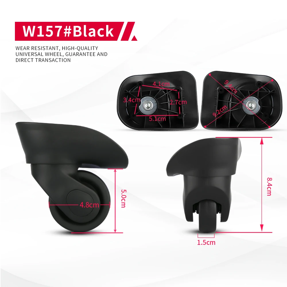 DILONG Hongsheng W157  Luggage Trolley Case Travel Swivel Wheels Accessories Wheel Rubber Roller Repair Parts Mute Caster