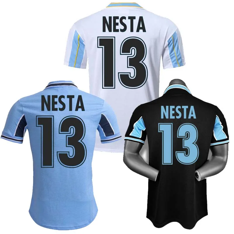 

1998 2000 NESTA Retro classic home jerseys T-shirt customize Lazio Vieri Veron Nedved SALAS