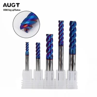 augusttools milling cutter endmill metal cutter hrc65 4 flute alloy carbide end mill 1mm 3mm 4mm 6mm 8mm 10mm 12mm milling tools