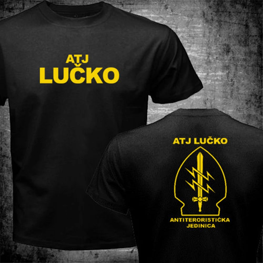 ATJ LUCKO Мужская двухсторонняя футболка хорватская полиция борьба с терроризмом
