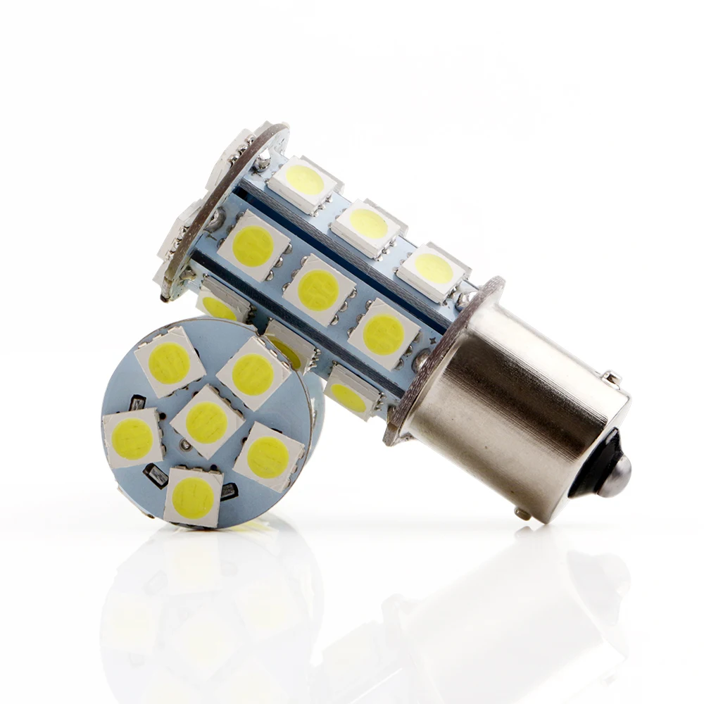 50 шт. P21W 24V Белый 5050 24 SMD светодиодные лампы 1156 BA15S 1157 BAY15D P21/5 W BA15D авто автомобиль грузовик поворотник стоп стояночный фонарь