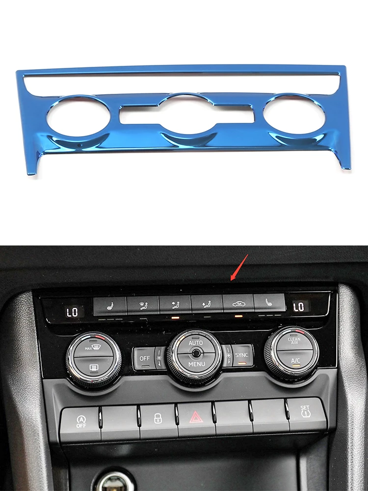 

Для Skoda Karoq 2018 2019 2020 Автомобильный интерьер кондиционирование CD консоль панель Крышка отделка рамка Декоративные молдинги аксессуары